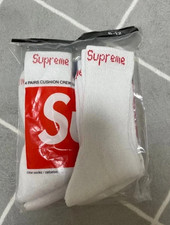 Supreme X Hanes Crew Socks - White, Pack of 4, Size 6-12- New 2026, US Seller picture