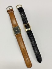 Vintage Mens Quartz Tank Watch Lot Citizen 6031-K02627 & Benrus Diamond  picture