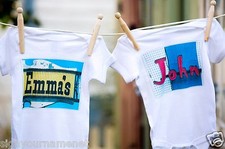 Personalized Baby Bodysuit Featuring Names in Photos of Signs (if available) picture