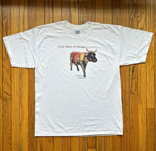 Vintage Lyric Opera Of Chicago Udderly Wonderful Bull T-Shirt White XL picture