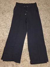 Athleta Skyline High Rise Barrel Wid Leg Pant Womens Size Med Black Loungewear  picture