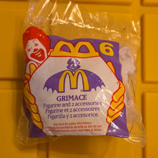 McDonald's McDonaldland Grimace Sealed Happy Meal Figure Toy #6 Vintage 1995 picture