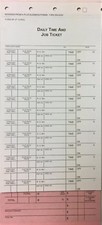 Mechanic's Daily Time & Job Tickets • JT-12 Flag Sheets • Qty. 500 • (V2) picture