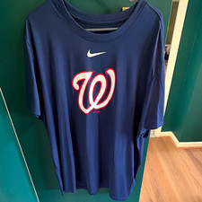 Nike Washington Nationals MLB Blue Dri-FIT T-Shirt Shirt XXL picture