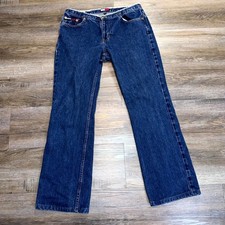 VTG 1990s-Y2K Tommy Hilfiger Bootcut Denim Jeans Juniors 7 Slight Flare Leg picture