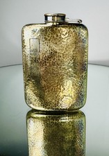Rare Post WWII Hammered 950 Silver Flask 1940-1950 Marked “CPO” picture