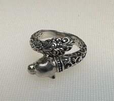 Samuel B Benham Sterling Silver and 18K Yellow Gold Panther Ring picture