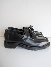 Dr. Martens Adrian Arcadia Rub Off Leather Tassel Loafers  Silver tip Back sz 10 picture