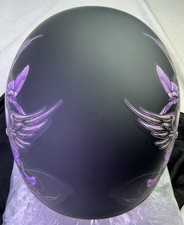 Daytona Unisex D.O.T. Skull Cap Half Face Helmet-Wild At Heart Pattern-Size: M picture