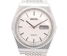[EXC+5] Vintage 1988 Seiko Majesta 9533-7000 Silver 35mm Qz Mens Watch JAPAN picture