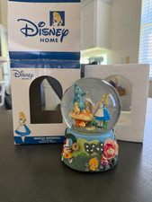 Disney Alice in Wonderland Enesco Musical Snow Globe Nocturne Chopin w/ Box picture