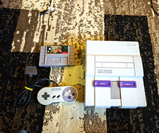 SNES Super Nintendo Console SNS-001 w/ Controller + Donkey Kong Country picture