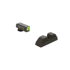 AMERIGLO UC Green Tritium LimeLumi Outline FRONT, Black Serrated U notch REAR picture