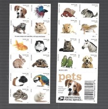 Genuine USPS Forever Stamps – 2016 Pets – 10 Sheets of 20 – 200 Stamps picture