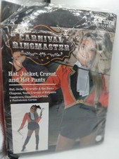 NEW Karnival Ringmaster Women’s Costume Size XS (Hat, Jacket, Cravat,Hot Pants) picture