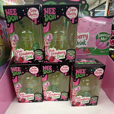 Nee Doh Super Squishy Pink Strawberry Drink Squeeze Toy Ages 3+ picture