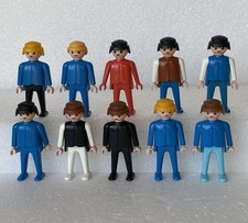 Mixed Lot of 10 Vintage 1974 PLAYMOBIL Geobra Multicolor People Figures Toys picture