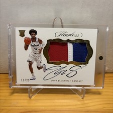 Josh Jackson 2017 Panini Flawless Collegiate RPA Rookie AUTO Gold /25 Kansas picture