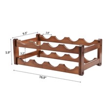 BALANBO Wine Rack Bottle Holder Storage Cabinet Solid Wood Kichen Large Capacity picture