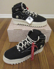 END. X Timberland Euro Hiker Boot Size 11 Black Woven Vibram Mid Lace Up Boot DS picture