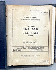 Douglas C-54D/E/G/M Aircraft Instruments Maintenance Manual Original.  Read picture
