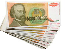 Yugoslavia 5 Billion Dinara 1993 Circulated Banknote Currency Money Cash Bill picture