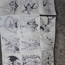 DC vintage printer proof sheet or an uncut sheet of iron-on heat tranfer picture