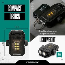 CARBINOX THE BLASTBEAM TACTICAL EDC FLASHLIGHT 300-600 LUMENS RECHARGEABLE -NEW picture