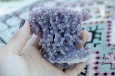 Natural Purple Grape Agate Crystal Chalcedony Cluster Specimen Raw Mineral 213g picture