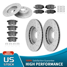 282mm Front & Rear Brake Rotors + Ceramic Brake Pads for 2008-2017 Honda Accord picture