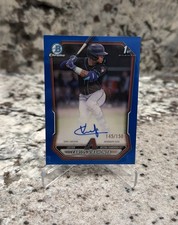 2026 Bowman Carlos Virahonda Chrome Auto Blue Refractor 1st #/150 Diamondbacks picture
