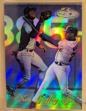 1998 Topps Gold Label CLASS 1 BLACK #100 Ken Griffey Jr Refractor RARE PARALLEL picture
