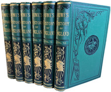 Antique 1855 Victorian Hume History of England Complete Set Ornate Gilt Bindings picture