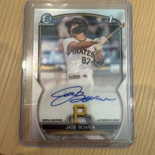 Topps 2023 Bowman Chrome 1st Bowman Jase Bowen AUTO Pirates #CPA-JBN picture