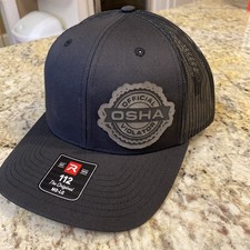 Funny Osha Violator Leatherette patch on Richardson  112 Snapback Hat Cap picture