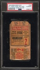 1936 WORLD SERIES GAME 2 TICKET🎟️NYY-18 MOST RUNS IN WS HISTORY/GEHRIG 2HIT PSA picture