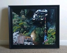 Original Acrylic Painting Back To The Future II DeLorean Marty McFly Canvas  picture