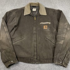 Carhartt J97 TMB Vintage Detroit Jacket Timber Mens XL USA Workwear Honeycombed picture