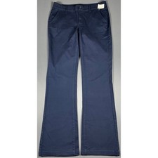 Aeropostale Classic Low Rise Khaki Pants Women’s 10 Navy Flare NWT Flaw picture