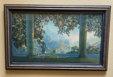 Antique Maxfield Parrish Framed Lithograph Print 