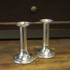 Pair of Antique Tiffany & Co Sterling Silver Weighted Candlesticks ca. 1906-1907 picture