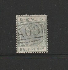 Nevis QV 1882/90 1/2d A09 cancel, SG 25, Cat £27 picture