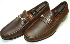 Men’s 11 D ALLEN EDMONDS VERONA II Brown Leather Horsebit Loafers ITALY picture