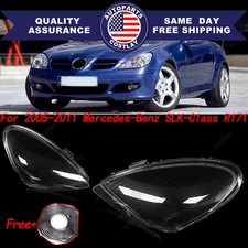 For 2005-11 Mercedes-Benz SLK-Class SLK300 Left&Right Side Headlight Lens w/Glue picture