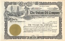 Vulcan Oil Co. - Unissued Stock Certificate - Incorporated Under the Laws of W picture