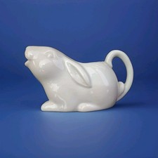 Porcelain Creamer Mini White Rabbit Adorable Nice Addition To Coffee Hour picture