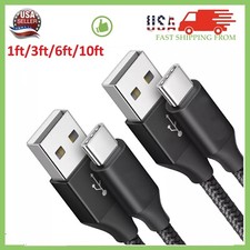 1/3 Pack 1/3/6/10Ft USB to Type-C Cable Fast Charger Charging Data Sync Cord LOT picture