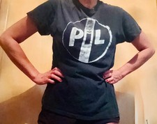 Vintage 1980s PiL Public Image Ltd. black T-shirt L rare post-punk picture