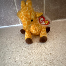 Ty Beanie Babies Stretch Giraffe Plush Beanbag Stuffed Animal 1998 Vintage picture