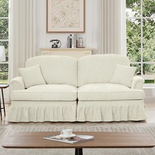 Elegant Mid Century Oversized Large Two Seater Sofa Couch w/Flared Arms and Remo picture